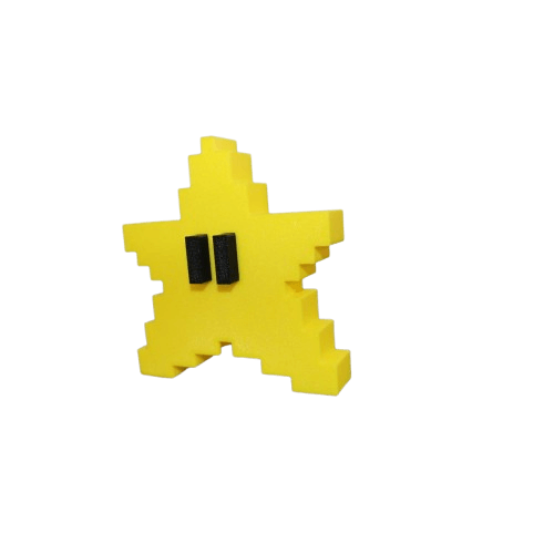 ⭐Estrela Amarela | 10cm | Série Mário Brós | Impressão 3D