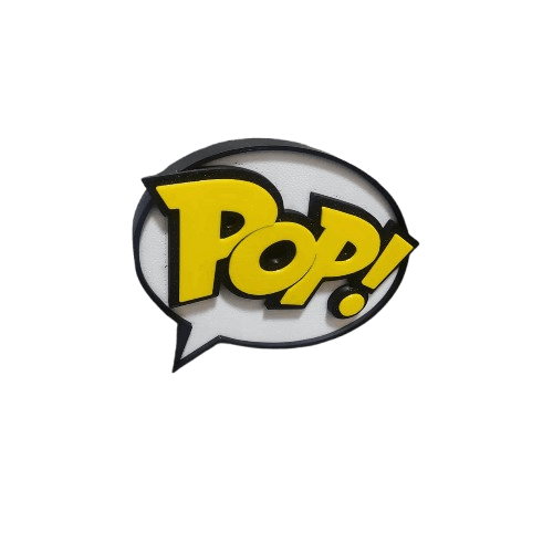 🟡Logo “POP” Funko Pop | 14cm | Impressão 3D