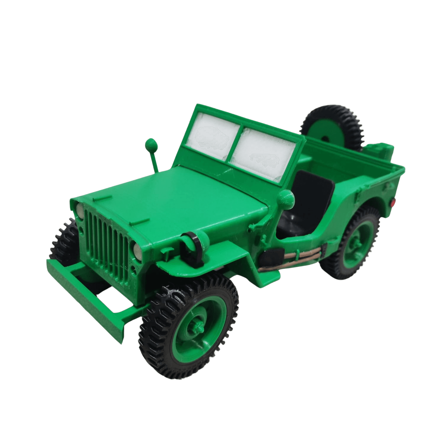 🚙 Miniatura Jeep Willys 1951 de Guerra | 22cm | Impressão 3D
