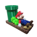 🧱Porta-Lápis Mário Brós Dormindo | 17cm | Série Mário Brós | Impressão 3D