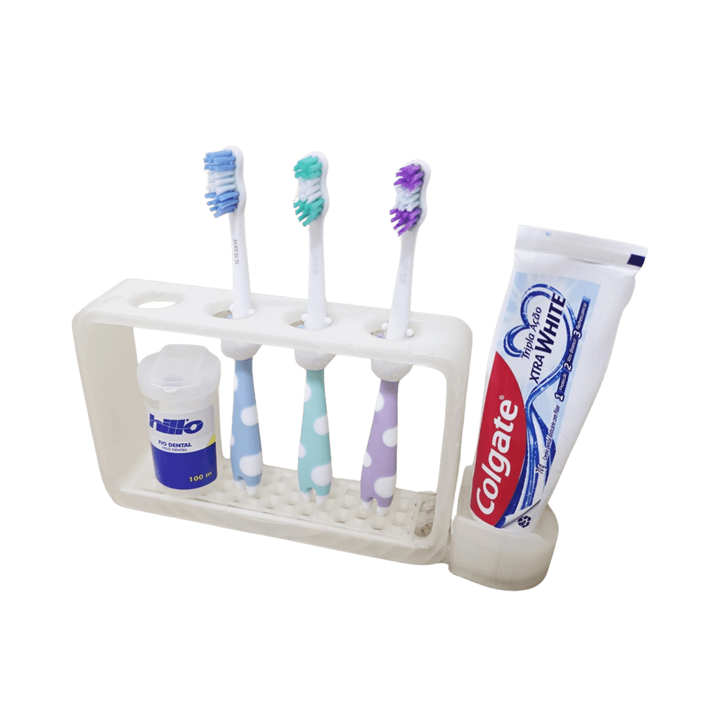 🪥 Porta Escova de Dente e Pasta Dental 3D | 20cm